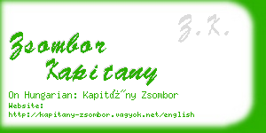 zsombor kapitany business card